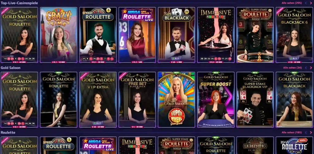 Alf Casino Live Casino Spiele mit Roulette, Blackjack und Crazy Time